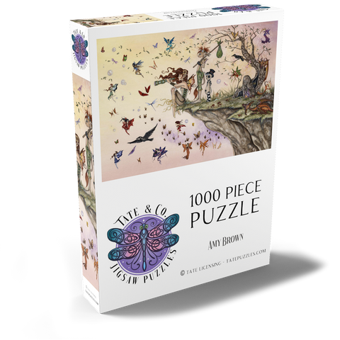 Darstellung des Puzzle Motivs Wo der Wind dich hinführt, Fee - Amy Brown Where The Wind Takes You Fairy - Amy Brown 1000 Puzzle Schachtel Ansicht2