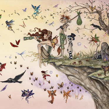 Darstellung des Puzzle Motivs Where The Wind Takes You Fairy - Amy Brown 1000 Puzzle 3D Modell