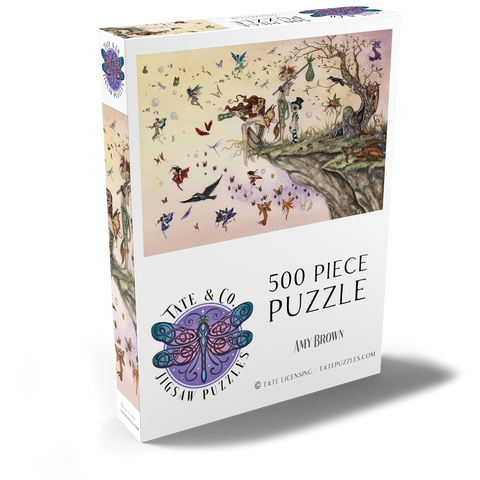 Darstellung des Puzzle Motivs Wo der Wind dich hinführt, Fee - Amy Brown Where The Wind Takes You Fairy - Amy Brown 500 Puzzle Schachtel Ansicht2