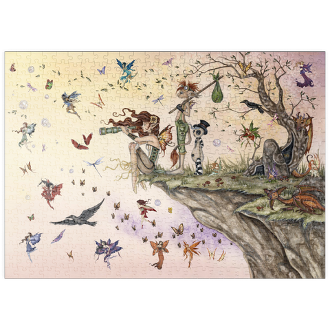Darstellung des Puzzle Motivs Wo der Wind dich hinführt, Fee - Amy Brown puzzleplate Where The Wind Takes You Fairy - Amy Brown 500 Puzzle