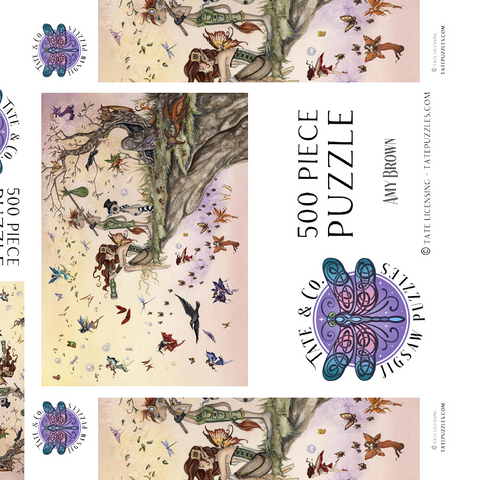 Darstellung des Puzzle Motivs Wo der Wind dich hinführt, Fee - Amy Brown Where The Wind Takes You Fairy - Amy Brown 500 Puzzle Schachtel 3D Modell
