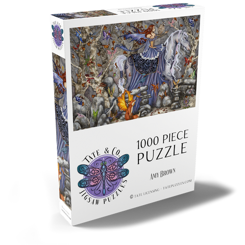 Darstellung des Puzzle Motivs Zauberwald-Fee - Amy Brown Enchanted Forest Fairy - Amy Brown 1000 Puzzle Schachtel Ansicht2