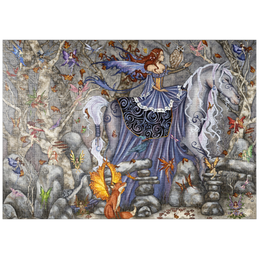 Darstellung des Puzzle Motivs puzzleplate Enchanted Forest Fairy - Amy Brown 1000 Puzzle