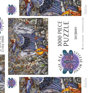 Darstellung des Puzzle Motivs Enchanted Forest Fairy - Amy Brown 1000 Puzzle Schachtel 3D Modell