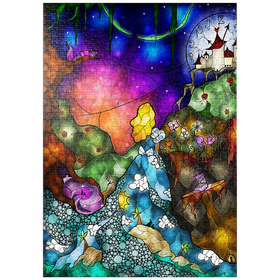 Darstellung des Puzzle-Motivs Auf ins Wunderland aus Buntglas - Mandie Manzano – Puzzleteile: 1000