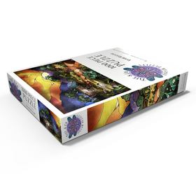 Alternative Darstellung des Puzzle-Motivs Die Hirtenschaukel aus Buntglas - Mandie Manzano – Puzzleteile: 1000