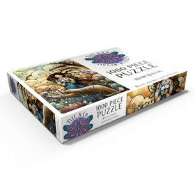 Alternative Darstellung des Puzzle-Motivs Wer du sagst, dass ich bin – Buntglasfenster - Mandie Manzano – Puzzleteile: 1000