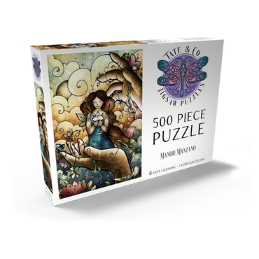 Darstellung des Puzzle Motivs Who You Say I Am Stained Glass 500 Puzzle Schachtel Ansicht2