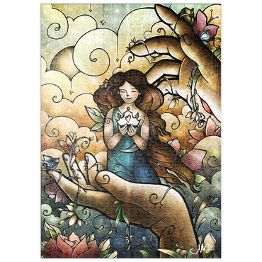 Darstellung des Puzzle Motivs puzzleplate Who You Say I Am Stained Glass 500 Puzzle