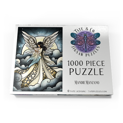 Darstellung des Puzzle Motivs Kind des Himmels Buntglasfenster - Mandie Manzano Child of Heaven Stained Glass 1000 Puzzle Schachtel Ansicht3