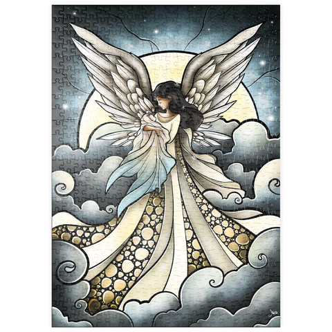 Darstellung des Puzzle Motivs Kind des Himmels Buntglasfenster - Mandie Manzano puzzleplate Child of Heaven Stained Glass 500 Puzzle