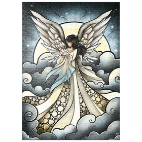 Darstellung des Puzzle Motivs Kind des Himmels Buntglasfenster - Mandie Manzano - Puzzleteile: 500