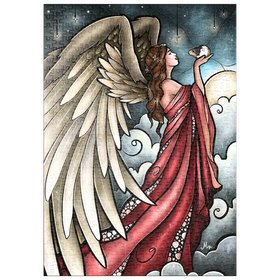 Darstellung des Puzzle Motivs Alle Guineas kommen in den Himmel – Buntglas - Mandie Manzano - Puzzleteile: 500