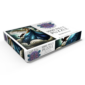 Darstellung des Puzzle Motivs Alle Hunde kommen in den Himmel – Buntglasfenster - Mandie Manzano - Puzzleteile: 1000