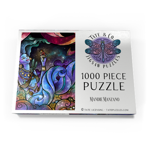 Darstellung des Puzzle Motivs Für dich gewünscht – Buntglasfenster - Mandie Manzano Wishing For You Stained Glass 1000 Puzzle Schachtel Ansicht3
