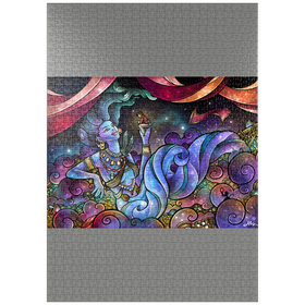 Darstellung des Puzzle Motivs Für dich gewünscht – Buntglasfenster - Mandie Manzano - Puzzleteile: 1000