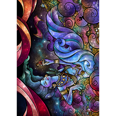 Darstellung des Puzzle Motivs Wishing For You Stained Glass 1000 Puzzle 3D Modell