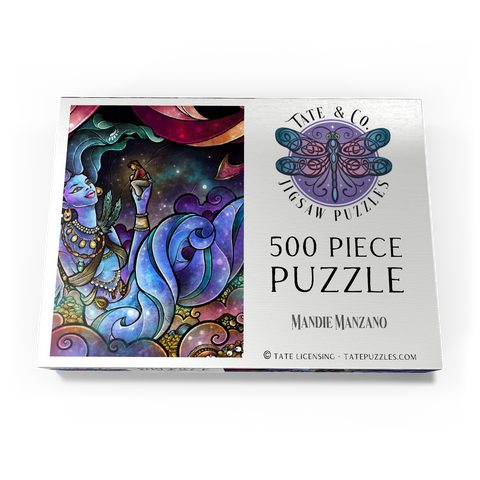 Darstellung des Puzzle Motivs Für dich gewünscht – Buntglasfenster - Mandie Manzano Wishing For You Stained Glass 500 Puzzle Schachtel Ansicht3