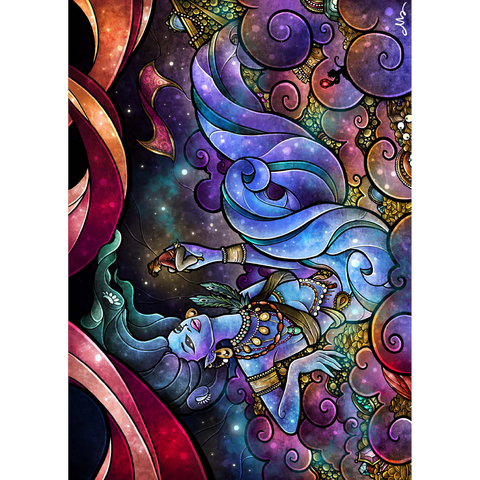 Darstellung des Puzzle Motivs Für dich gewünscht – Buntglasfenster - Mandie Manzano Wishing For You Stained Glass 500 Puzzle 3D Modell