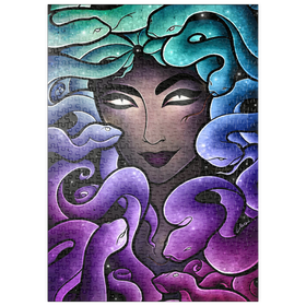 Darstellung des Puzzle Motivs Medusa-Buntglasfenster - Mandie Manzano - Puzzleteile: 500