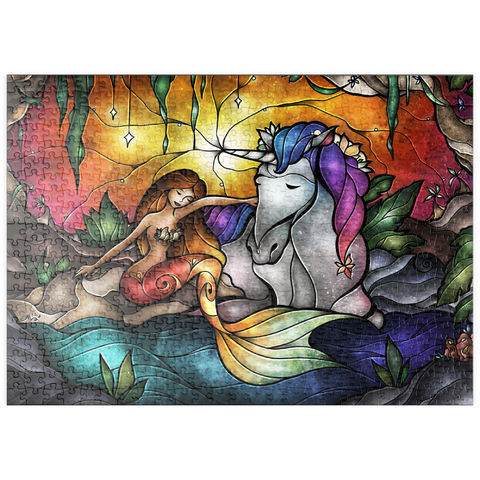 Darstellung des Puzzle Motivs Geschätzte Freunde - Mandie Manzano puzzleplate Treasured Friends 500 Puzzle