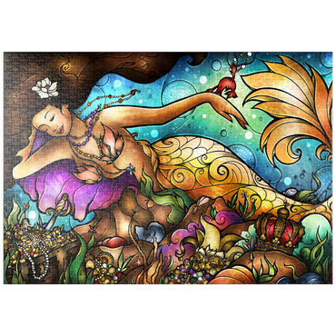 Darstellung des Puzzle Motivs puzzleplate Mer De Lis Mermaid 1000 Puzzle