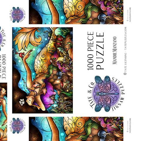 Darstellung des Puzzle Motivs Meerjungfrau Mer De Lis - Mandie Manzano Mer De Lis Mermaid 1000 Puzzle Schachtel 3D Modell