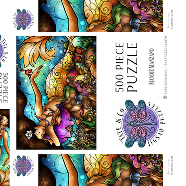 Darstellung des Puzzle Motivs Mer De Lis Mermaid 500 Puzzle Schachtel 3D Modell