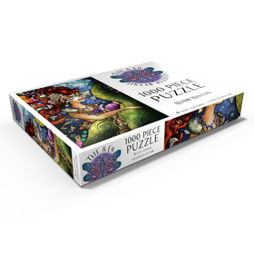 Alternative Darstellung des Puzzle-Motivs Croc A Doc Baby Stained Glass - Mandie Manzano – Puzzleteile: 1000