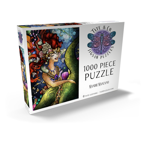 Darstellung des Puzzle Motivs Croc A Doc Baby Stained Glass - Mandie Manzano Croc A Doc Baby Stained Glass 1000 Puzzle Schachtel Ansicht2