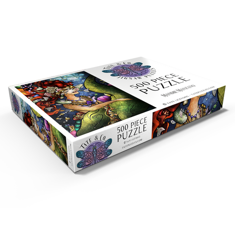 Darstellung des Puzzle Motivs Croc A Doc Baby Stained Glass - Mandie Manzano Croc A Doc Baby Stained Glass 500 Puzzle Schachtel Ansicht1