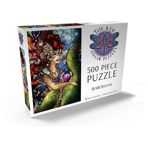 Darstellung des Puzzle Motivs Croc A Doc Baby Stained Glass - Mandie Manzano Croc A Doc Baby Stained Glass 500 Puzzle Schachtel Ansicht2