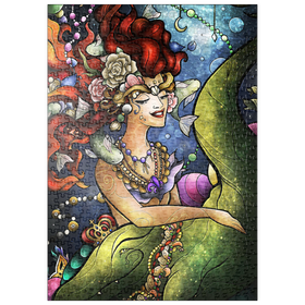 Darstellung des Puzzle-Motivs Croc A Doc Baby Stained Glass - Mandie Manzano – Puzzleteile: 500