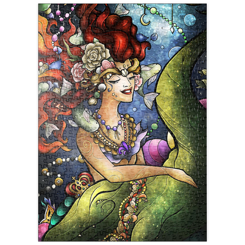 Darstellung des Puzzle Motivs Croc A Doc Baby Stained Glass - Mandie Manzano puzzleplate Croc A Doc Baby Stained Glass 500 Puzzle