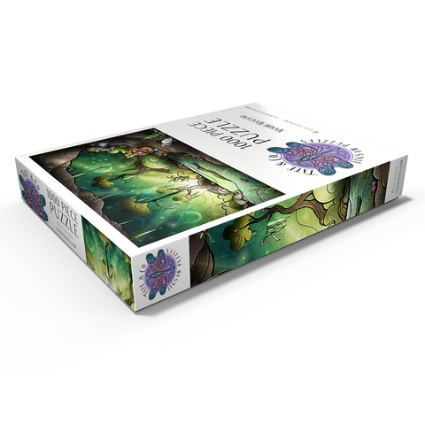 Darstellung des Puzzle Motivs Bayou-Zauber-Glasmalerei  - Mandie Manzano Bayou Enchantment Stained Glass 1000 Puzzle Schachtel Ansicht1