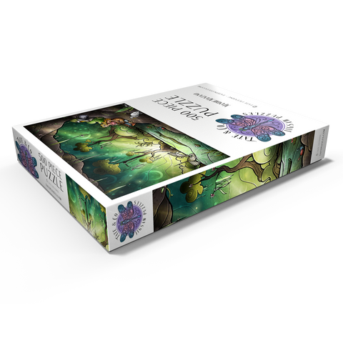 Darstellung des Puzzle Motivs Bayou-Zauber-Glasmalerei  - Mandie Manzano Bayou Enchantment Stained Glass 500 Puzzle Schachtel Ansicht1