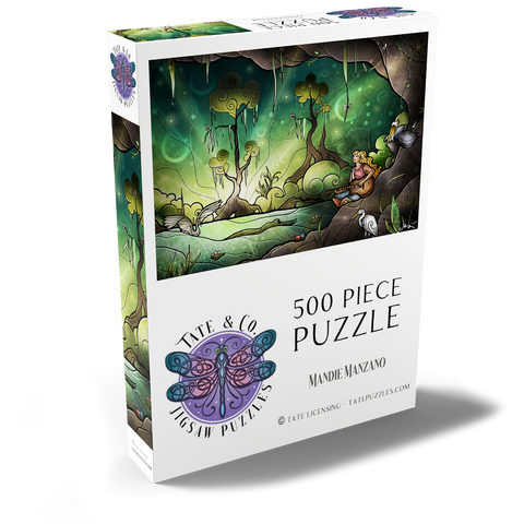 Darstellung des Puzzle Motivs Bayou-Zauber-Glasmalerei  - Mandie Manzano Bayou Enchantment Stained Glass 500 Puzzle Schachtel Ansicht2