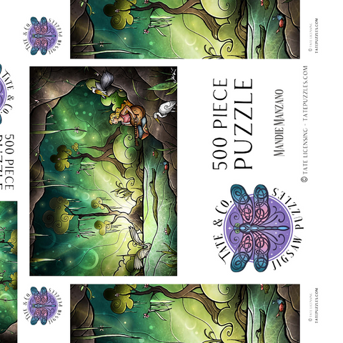 Darstellung des Puzzle Motivs Bayou-Zauber-Glasmalerei  - Mandie Manzano Bayou Enchantment Stained Glass 500 Puzzle Schachtel 3D Modell