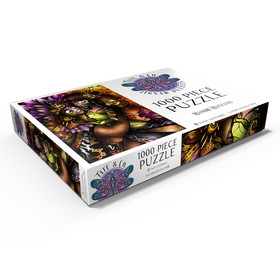 Alternative Darstellung des Puzzle-Motivs Zulu Stained Glass - Mandie Manzano – Puzzleteile: 1000