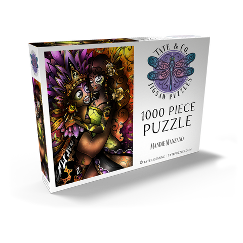 Darstellung des Puzzle Motivs Zulu Stained Glass - Mandie Manzano Zulu Stained Glass 1000 Puzzle Schachtel Ansicht2