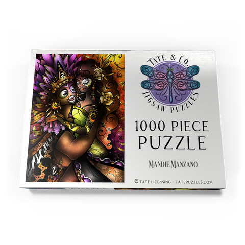 Darstellung des Puzzle Motivs Zulu Stained Glass - Mandie Manzano Zulu Stained Glass 1000 Puzzle Schachtel Ansicht3