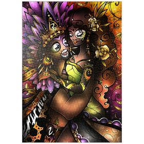 Darstellung des Puzzle-Motivs Zulu Stained Glass - Mandie Manzano – Puzzleteile: 1000