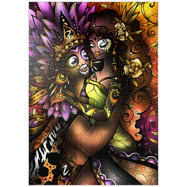 Darstellung des Puzzle Motivs puzzleplate Zulu Stained Glass 1000 Puzzle