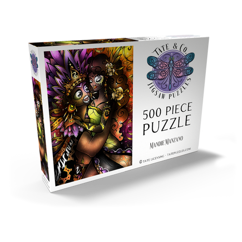 Darstellung des Puzzle Motivs Zulu Stained Glass - Mandie Manzano Zulu Stained Glass 500 Puzzle Schachtel Ansicht2