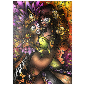 Darstellung des Puzzle-Motivs Zulu Stained Glass - Mandie Manzano – Puzzleteile: 500