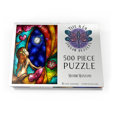 Darstellung des Puzzle Motivs I Miss You Stained Glass 500 Puzzle Schachtel Ansicht3