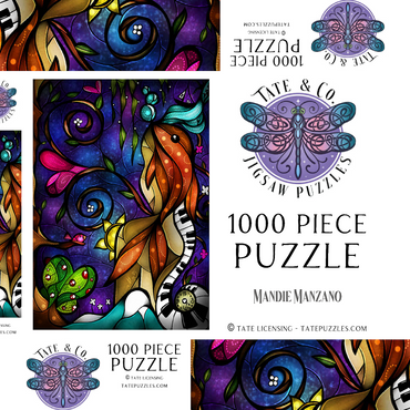 Darstellung des Puzzle Motivs Do You Remember When we Met Stained Glass 1000 Puzzle Schachtel 3D Modell