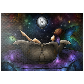 Darstellung des Puzzle Motivs Worlds Away Stained Glass - Mandie Manzano - Puzzleteile: 1000