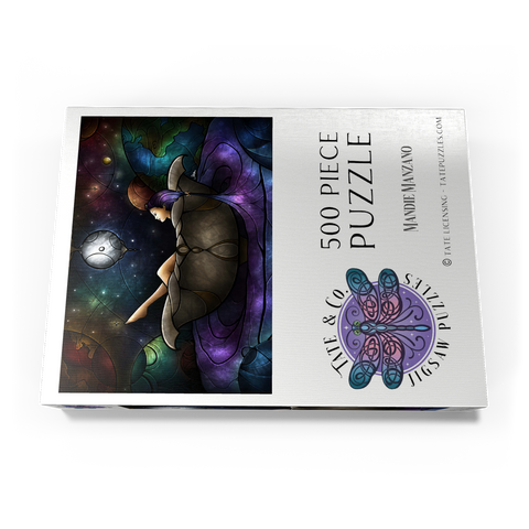 Darstellung des Puzzle Motivs Worlds Away Stained Glass - Mandie Manzano Worlds Away Stained Glass 500 Puzzle Schachtel Ansicht3