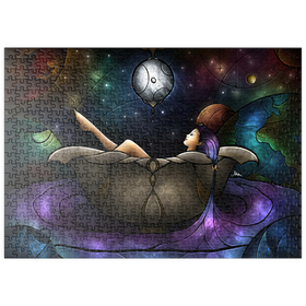 Darstellung des Puzzle Motivs Worlds Away Stained Glass - Mandie Manzano - Puzzleteile: 500